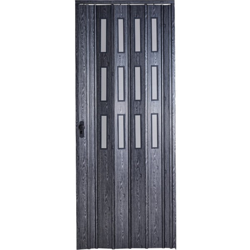 Sarpaş Akordiyon Kapı 87x240 Karaağaç Camlı 12 mm Katlanır Akordeon PVC - Antrasit Oto, Bahçe, Yapı Market Fiyatı