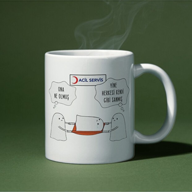 Sartre Art Ona Ne Olmuş Yine Herkesi Kendi Gibi Sanmış Yazılı Kupa Bardak - 1 Adet - 330 ml Fincan / Bardak / Kahve Takımı Fiyatı