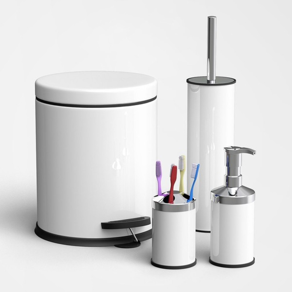 Sas Beyaz 5 Lt 4 Lü Banyo Seti (Çöp Kovası Wc Fırçası Sabunluk Diş Fırçalık) Çöp Kovaları Fiyatı
