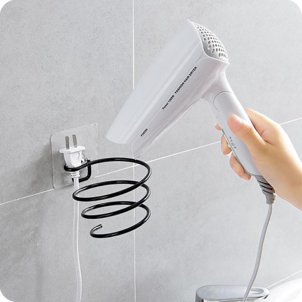 Sas Haus Yapışkanlı Saç Kurutmalık Siyah , Sihirli Yapışkanlı Siyah Saç Kurutma Makine Askısı S-01 Banyo Askılık Fiyatı