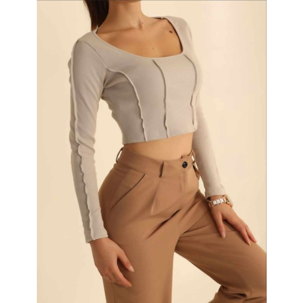 Sashaa Collection Geniş Yakalı Crop Bady Bluz Fiyatı