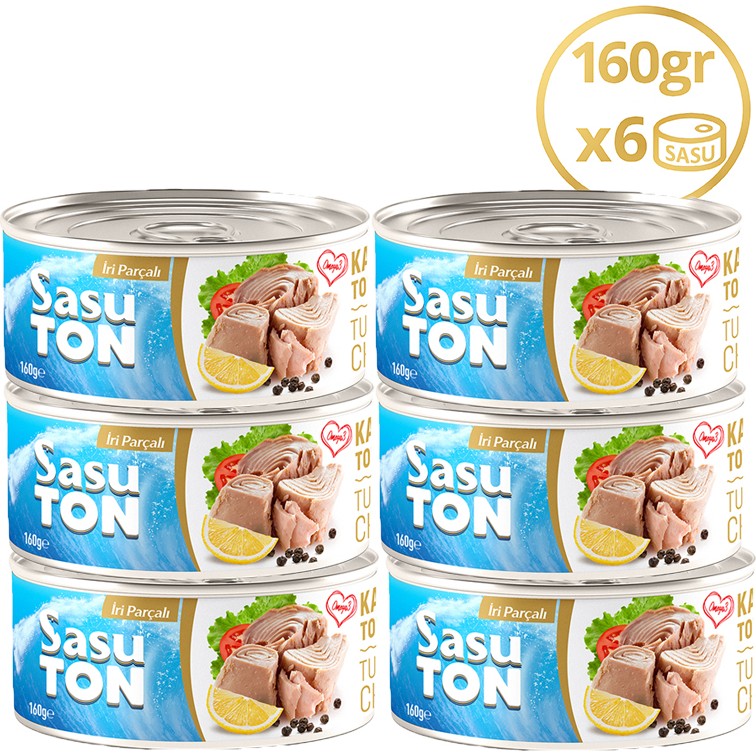 Sasu Blue Klasik Ton Balığı 6x160 gr İri Parça - 960 gr Diğer Fiyatı