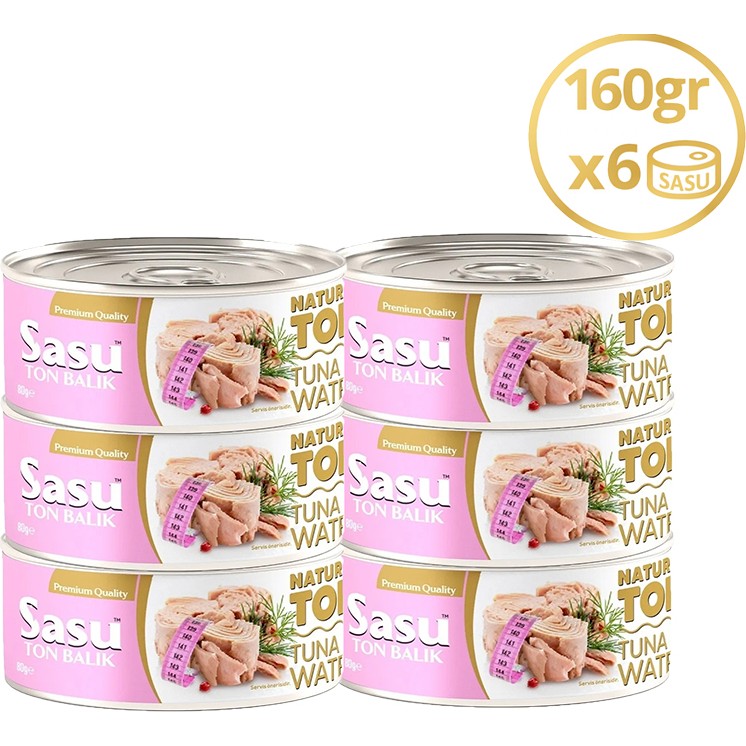 Sasu Light Suda Ton Balığı 6X160G Bütün Dilim - 160 gr Konserve Fiyatı