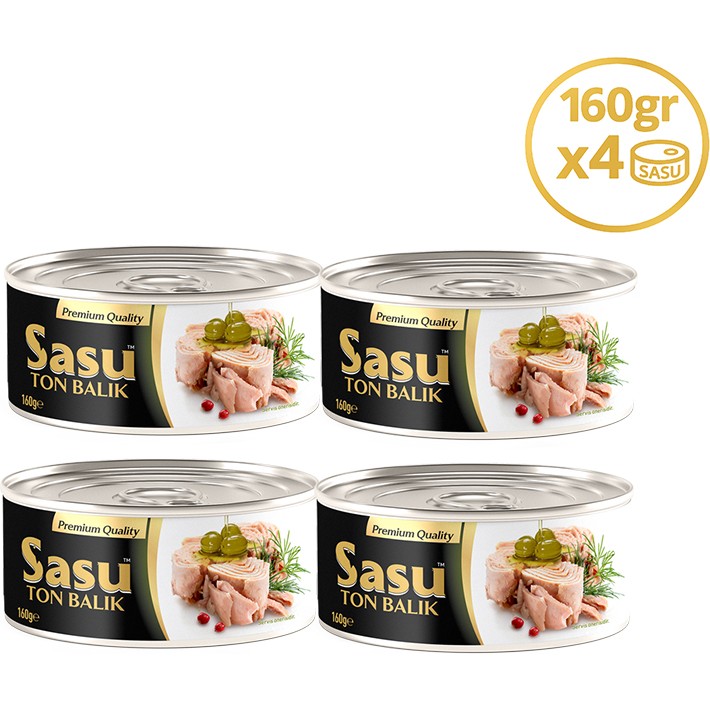 Sasu Zeytinyağlı Ton Balığı 3X160G Bütün Dilim - 160 gr Konserve Fiyatı