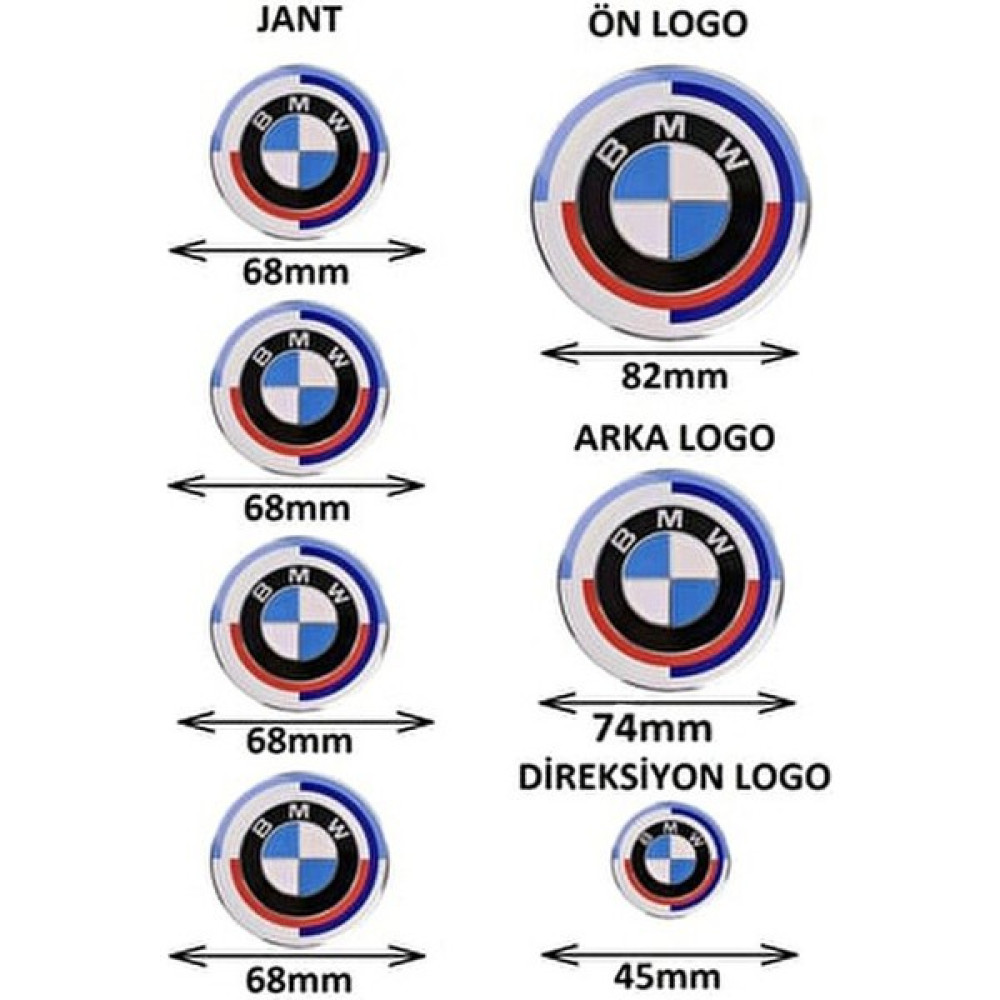 Sateknoloji Bmw 50.yıl Özel Logo Seti G20,G28,G30,G31,G32,G38 (Newtype 51148132375-51148219237) - Jant 68 mm Oto Boyaları Fiyatı