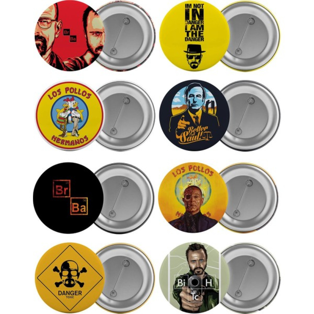 Satürn Breaking Bad Çanta Rozeti Seti 8 Adet En Büyük Boy 5.8cm Iğneli Broş Okul Çantası Fiyatı