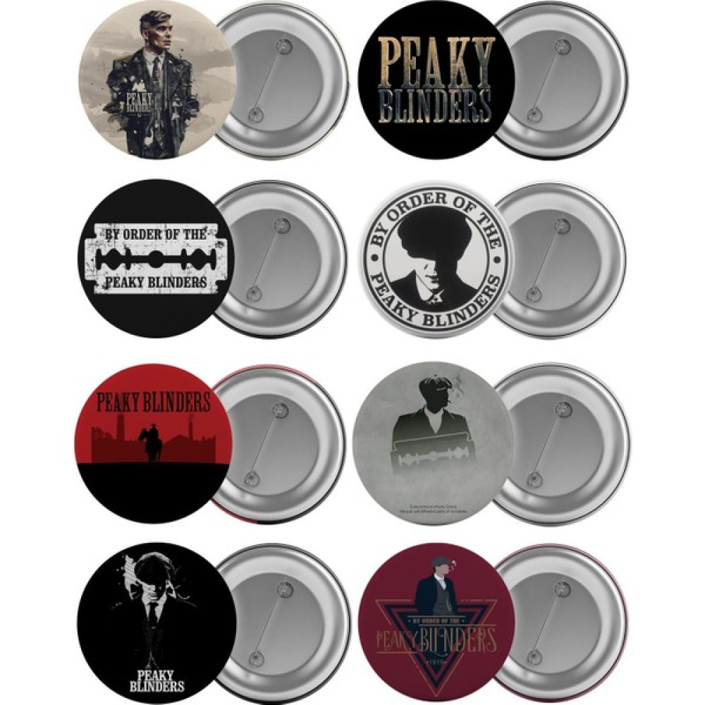 Satürn Peaky Blinders Çanta Rozeti Seti 8 Adet En Büyük Boy 5.8cm Iğneli Broş - Renkli Okul Çantası Fiyatı