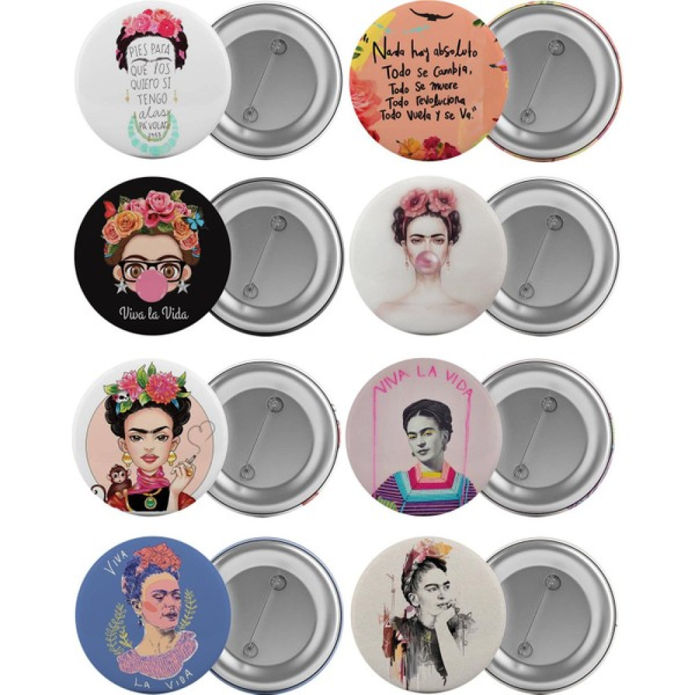 Saturndesign Frida Kahlo Çanta Rozeti Seti 8 Adet En Büyük Boy 5.8cm Iğneli Broş Okul Çantası Fiyatı