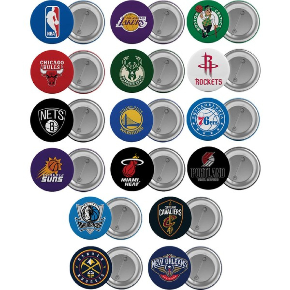 Saturndesign Nba Takımları Çanta Rozeti Seti 16 Adet En Büyük Boy 5.8cm Iğneli Broş Okul Çantası Fiyatı