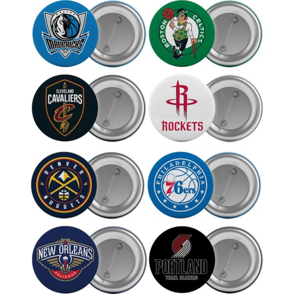 Saturndesign Nba Takımları Çanta Rozeti Seti 8 Adet En Büyük Boy 5.8cm Logo Iğneli Broş Okul Çantası Fiyatı