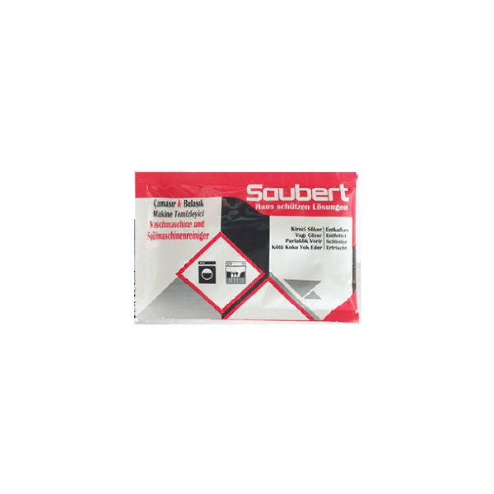 Saubert Çamaşır & Bulaşık Makinesi Kireç, Yağ ve Kötü Koku Temizleme Tozu 40gr - 40 gr Çamaşır Makinesi Ürünleri Fiyatı