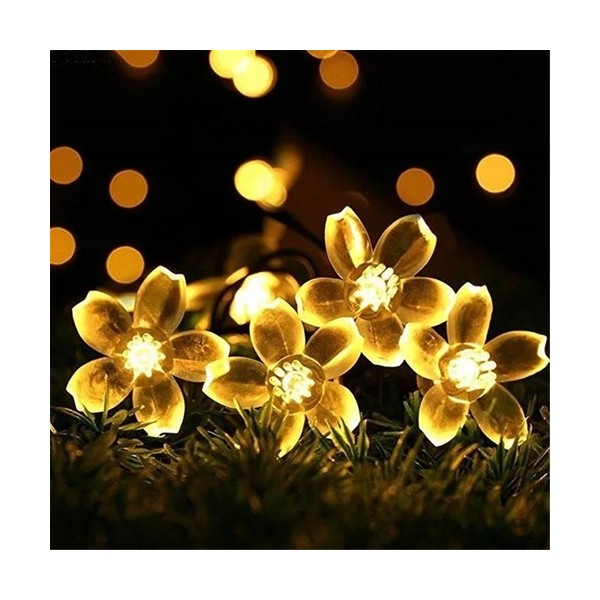 Sauras Çiçek Motifli Solar Bahçe 7 Metre 50 LED Aydınlatma Diğer Fiyatı