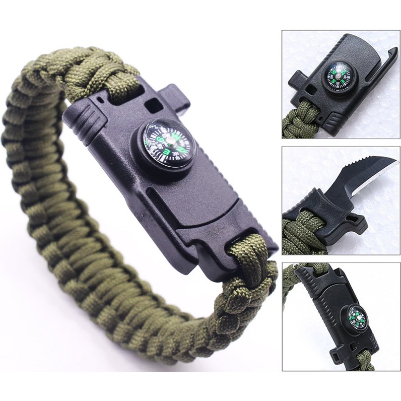 Savage 9595 Pusulalı & Bıçaklı Paracord Bileklik Haki Diğer Fiyatı