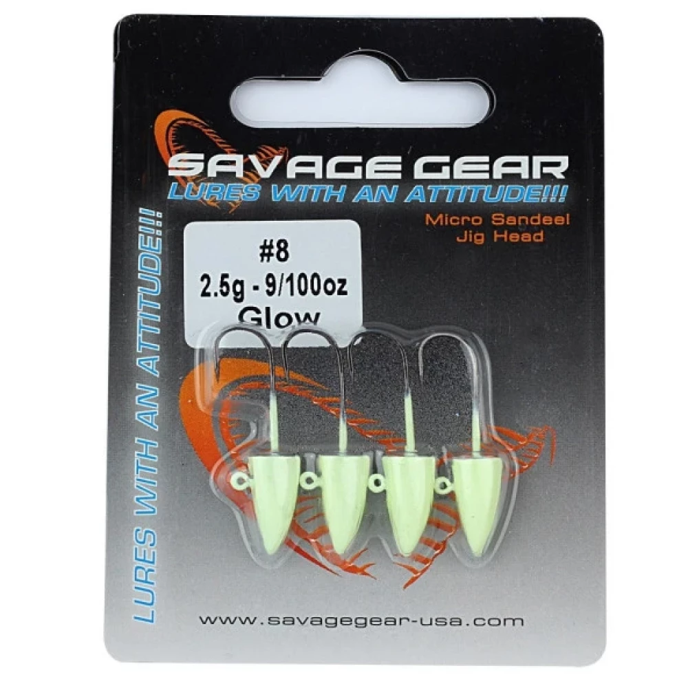 Savage Gear Lrf Micro Sandeel Jighead 2.5Gr 4 Adet Glow Zoka Balıkçılık Malzemeleri Fiyatı