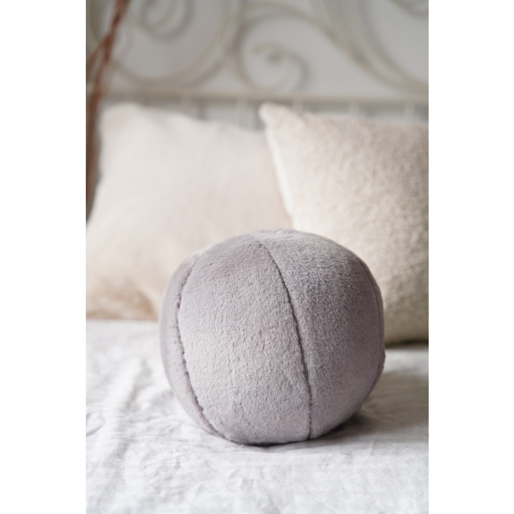 Savara Peluş Top Yastık Gri - 40 x 40 cm Yastık Kılıfı Fiyatı