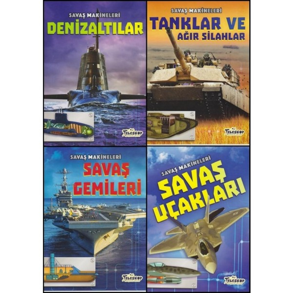 Savaş Makineleri (Denizaltılar-Uçaklar-Gemiler-Tanklar) 4 Kitap Zihinsel Gelişim Kitapları Fiyatı