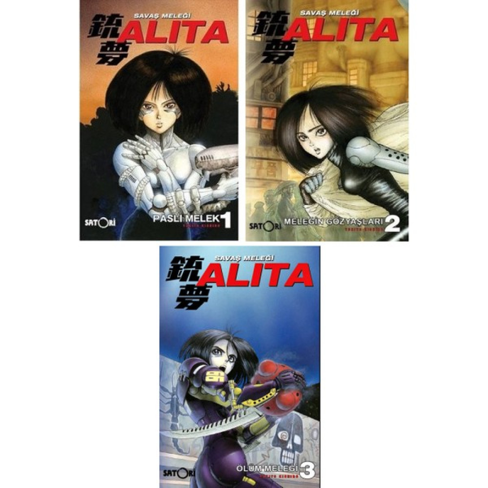 Savaş Meleği Alita (Alita War Angel) 1-2-3. Ciltler Manga Seti - Yukito Kishiro Çizgi Roman Fiyatı