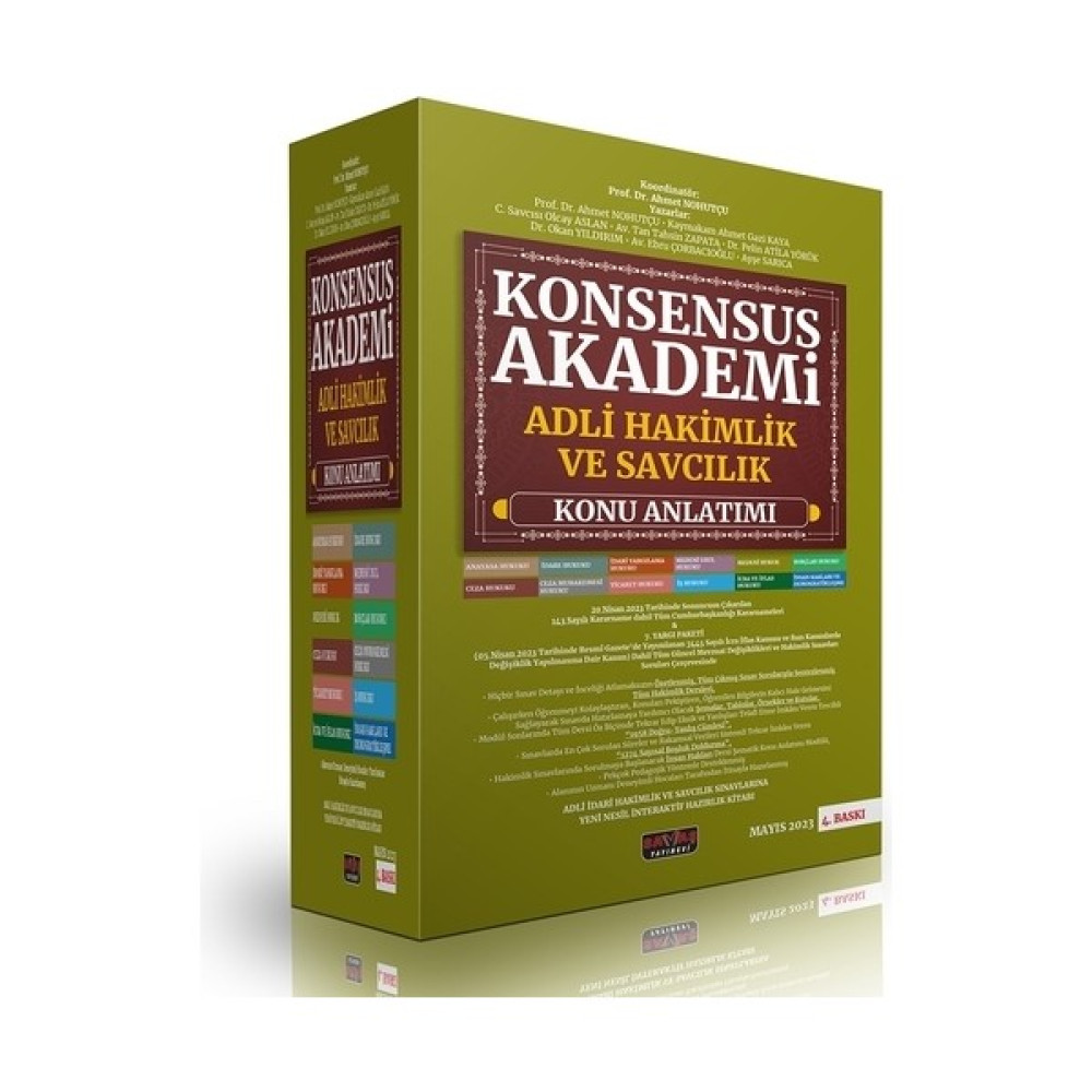 Savaş Yayınevi Konsensus Akademi Adli Hakimlik ve Savcılık Konu Anlatımı Mayıs 2023 Ders Sınav Kitapları Fiyatı