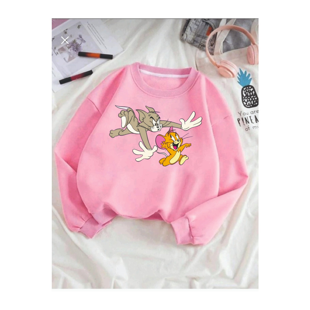 SAVO GİYİM unisex tom ve jerry baskılı çocuk kapşonlu sweatshirt 11-12 Yaş Beden Bayan Sweatshirt Fiyatı