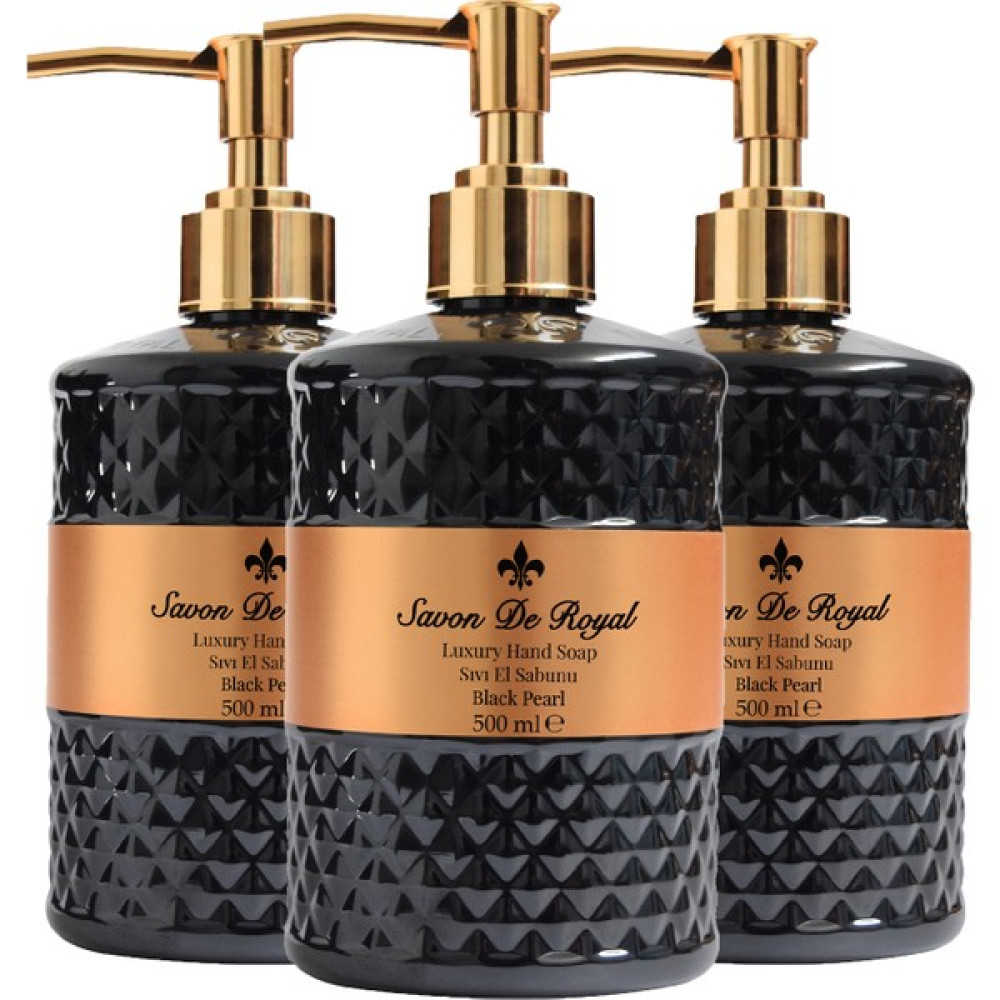 Savon De Royal Luxury Vegan Sıvı Sabun Black Pearl 3 x 500 ml Sabunlar Fiyatı