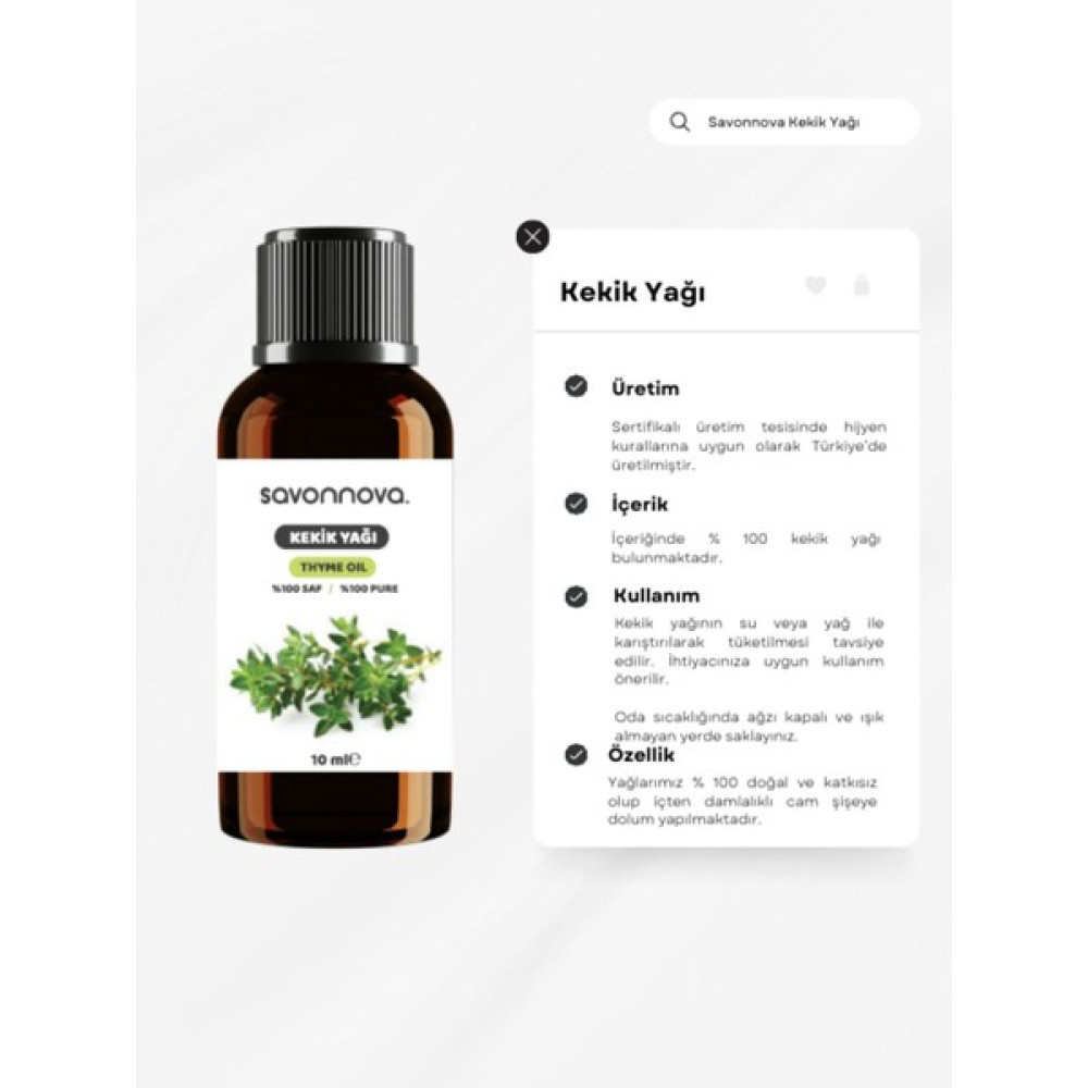 Savonnova Doğal Kekik Yağı Saf 10 Ml Oto Boyaları Fiyatı