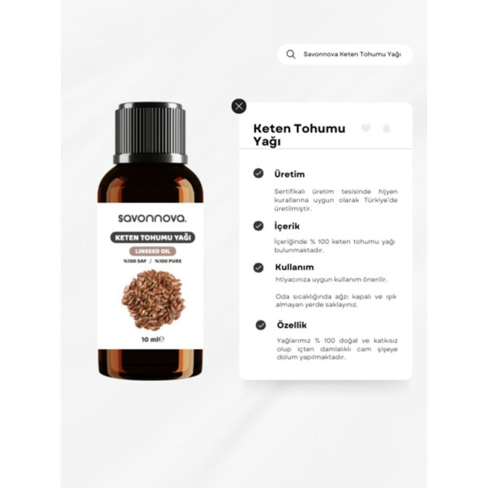 Savonnova Doğal Keten Tohumu Yağı Saf 10 Ml Oto Boyaları Fiyatı