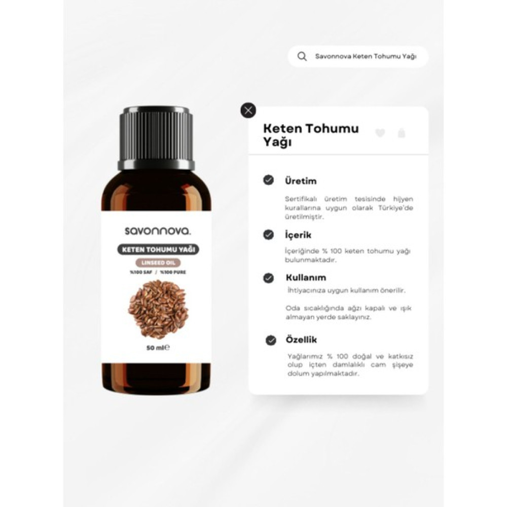 Savonnova Doğal Keten Tohumu Yağı Saf 50 Ml Oto Boyaları Fiyatı