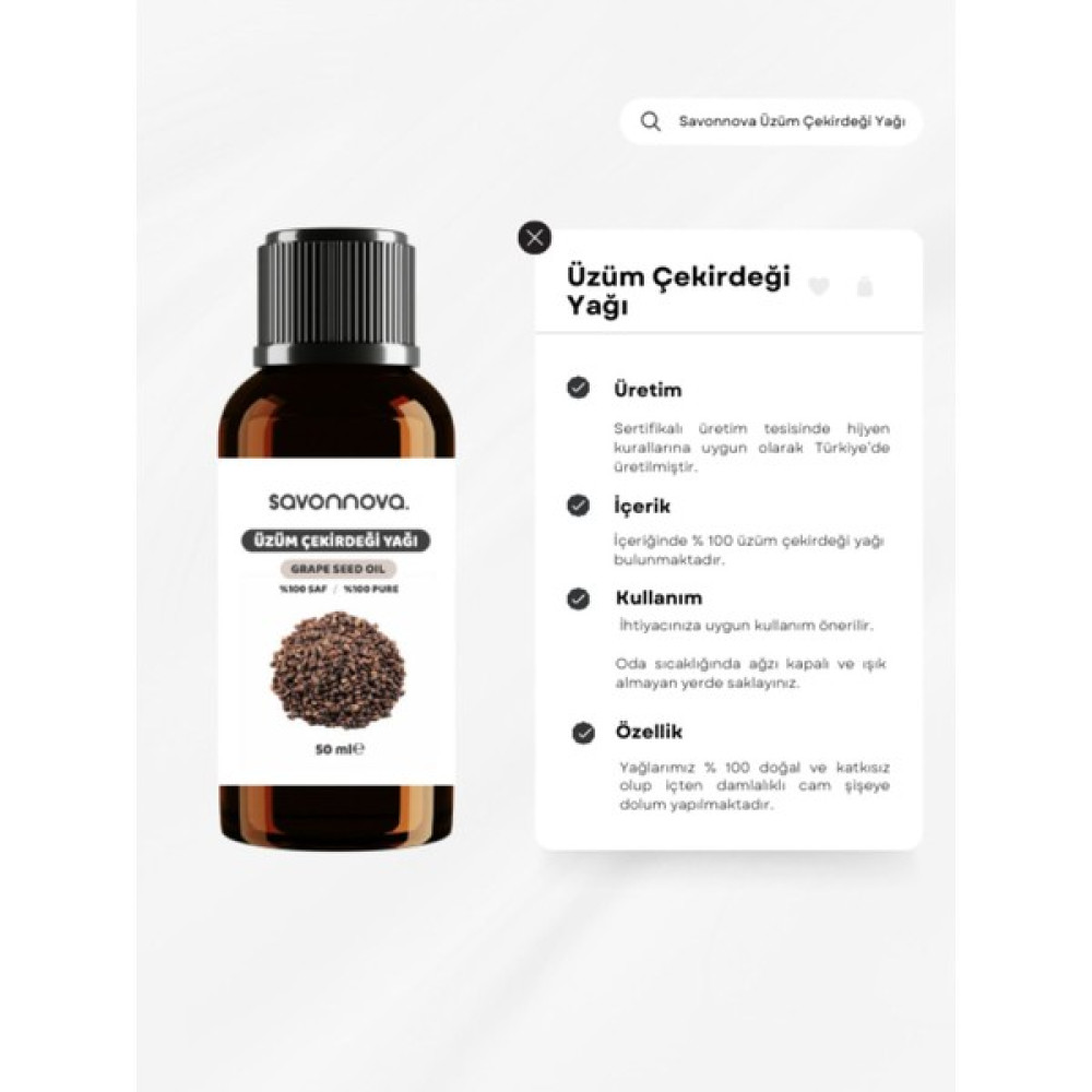 Savonnova Doğal Üzüm Çekirdeği Yağı Saf 50 Ml Oto Boyaları Fiyatı