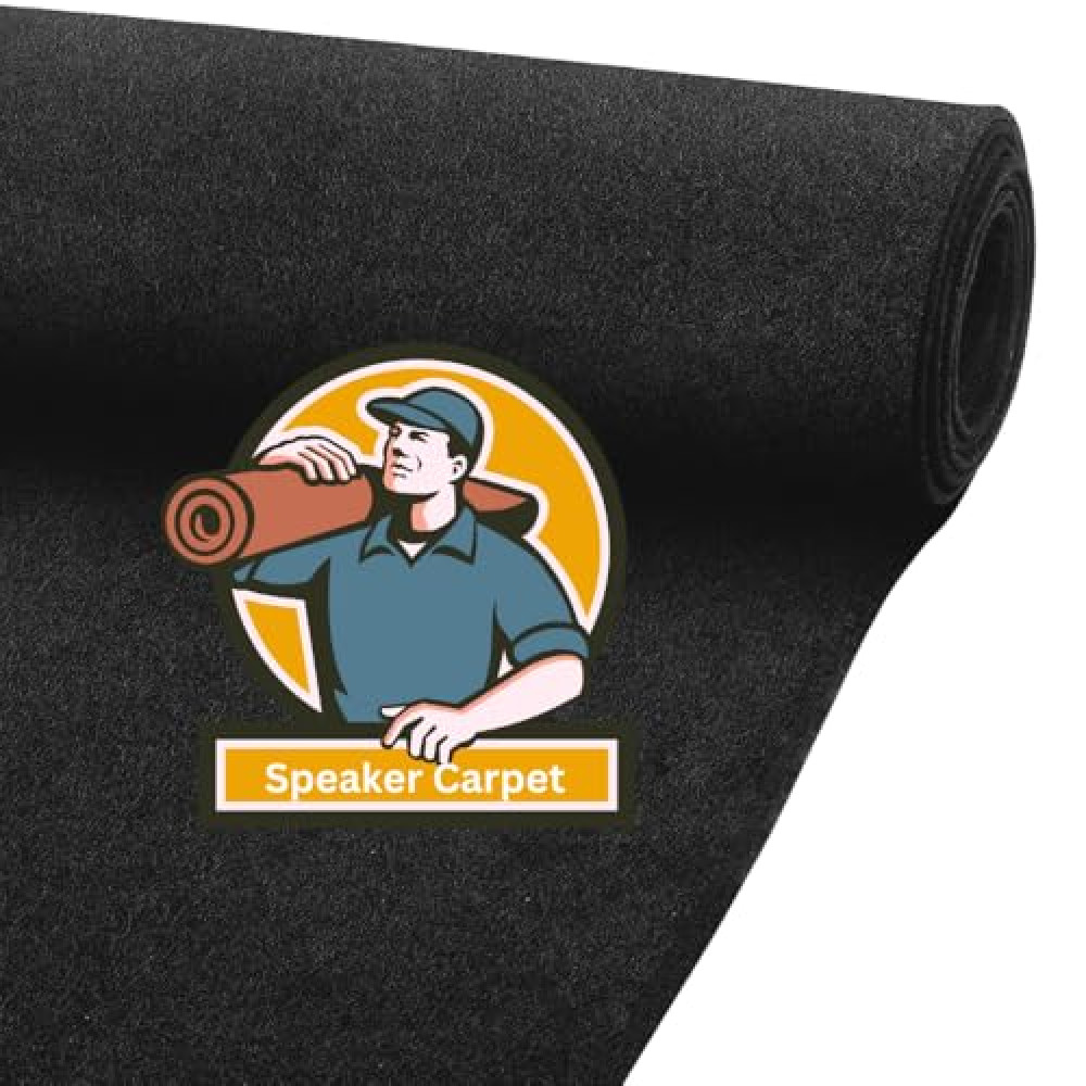 SAVUK Speaker Box Carpet Car Sub Woofer Trunk Liner Felt Black Fabric for RV, Boat, Truck, Automotive Interior, Marine, Home Floor (40" x 40" Anthracite)