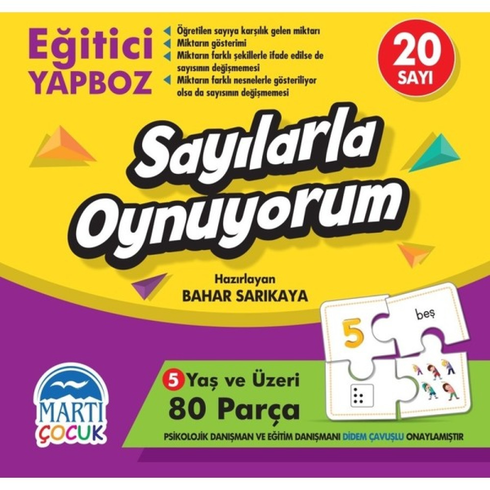 Sayılarla Oynuyorum – Eğitici Yapboz - Bahar Sarıkaya Zihinsel Gelişim Kitapları Fiyatı