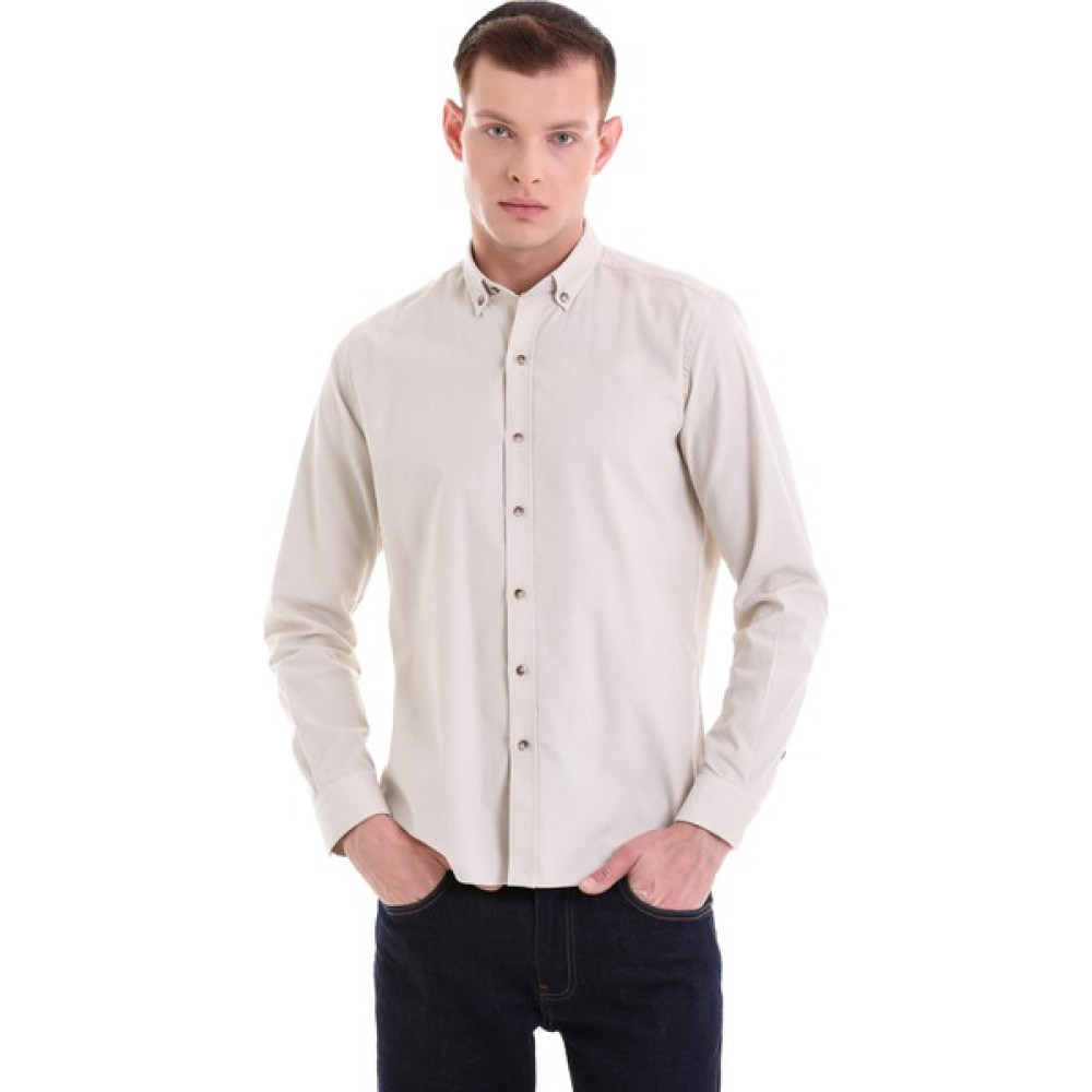 Saykı Taş Comfort Fit Düz 100% Pamuklu Düğmeli Yaka Uzun Kollu Casual Kadife Gömlek Erkek Gömlek Fiyatı