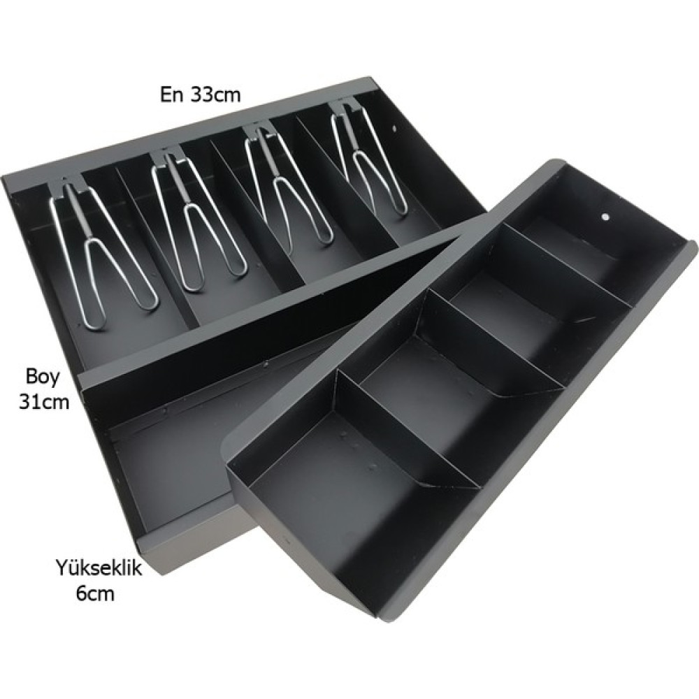 Saypos 8 Gözlü Metal Para Çekmecesi Içi 33 x 31 x 6 cm Yazarkasa Fiyatı