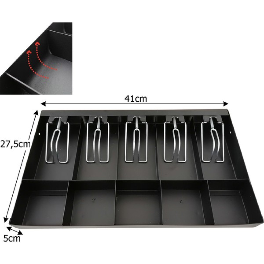 Saypos Metal Çekmece İçi Para Düzenleyici 5 Banknot Gözlü Para Çekmecesi Kutusu 41 x 27,5 x 5cm Yazarkasa Fiyatı