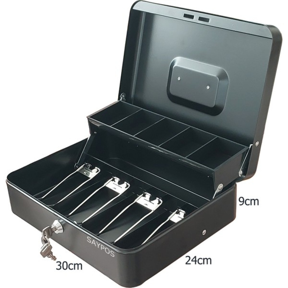 Saypos Metal Para Çekmecesi Kasası 4 Banknot 5 Bozuk Para Bölmeli Taşıma Kulplu 30x24x9cm Oto Boyaları Fiyatı