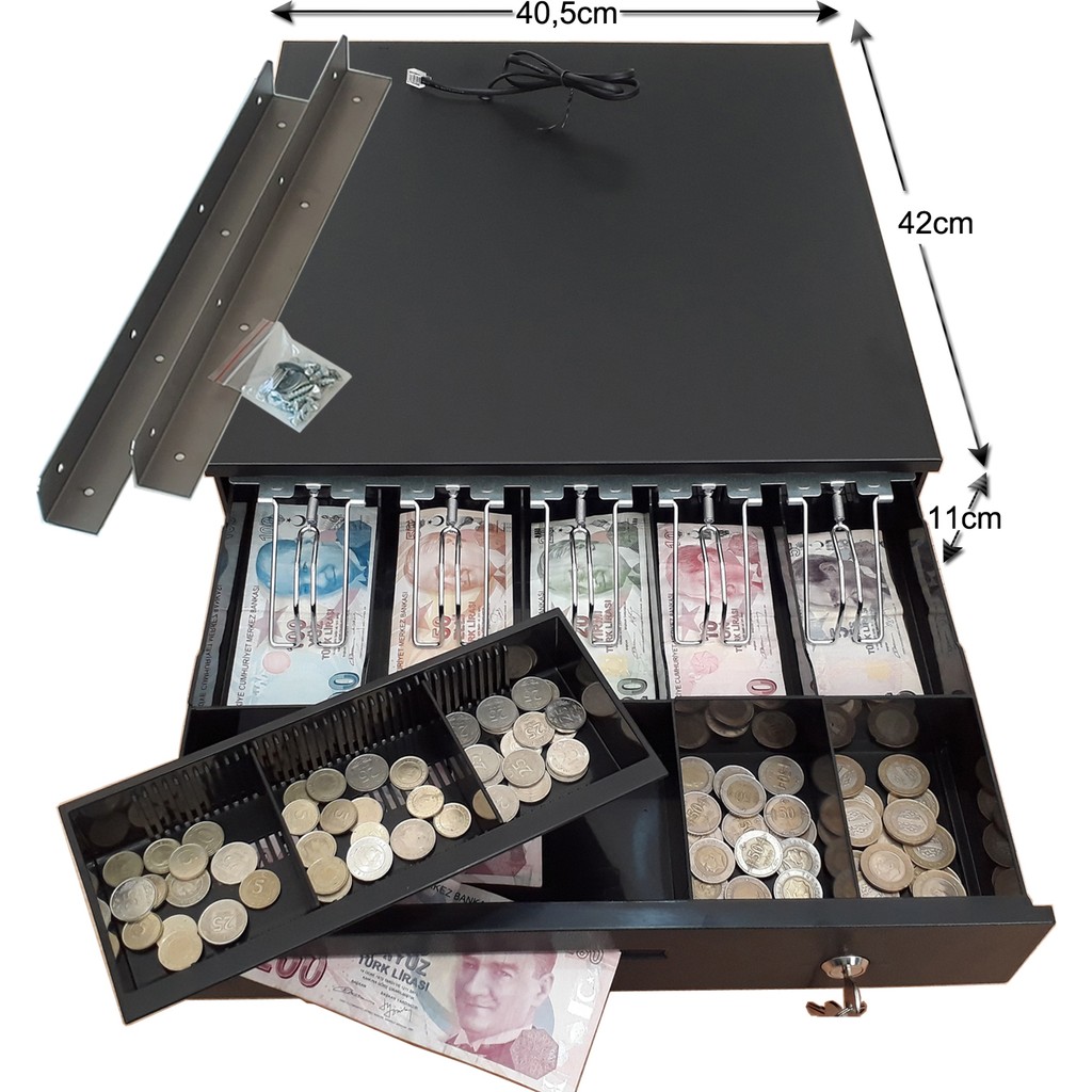 Saypos Montaj Askılı Metal Yazarkasa Para Çekmecesi 5 Banknot Gözlü Büyük Boy 40,5X42X11CM SSD / Solid State Drive Fiyatı