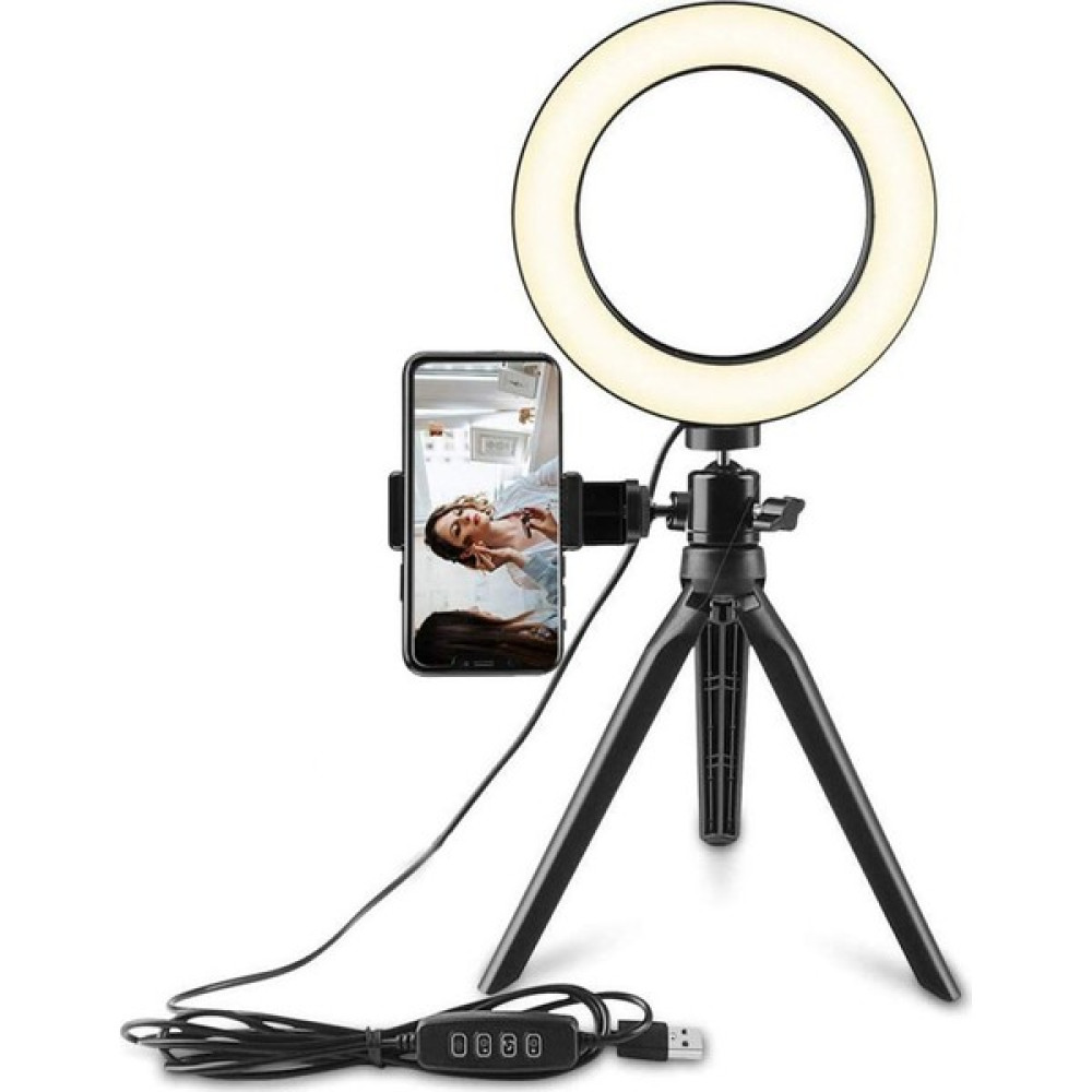 Saywin Masaüstü Youtuber 360° LED Mini Tripod Makyaj Selfie Işığı 6" Halka Tripodlar Fiyatı
