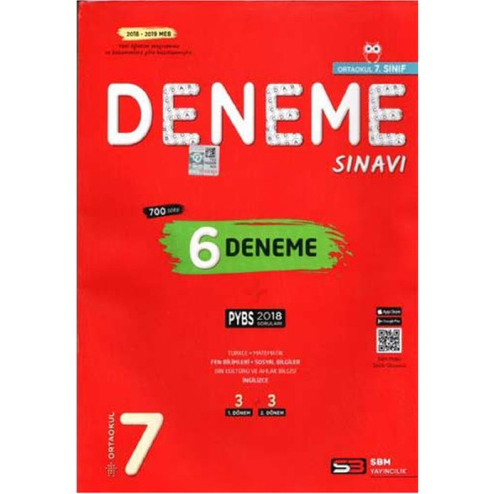Sbm Yayınları 7. Sınıf 6 Deneme Sınavı Tüm Dersler Fiyatı