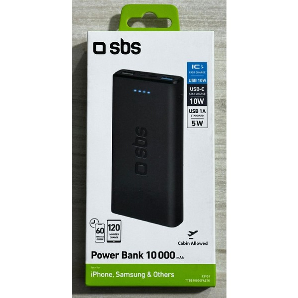 Sbs Powerbank 10.000 Mah 2 USB 2.1 A Taşınabilir Şarj Cihazı TTBB10000FASTK - Siyah Taşınabilir Şarj Cihazı - Powerbank Fiyatı