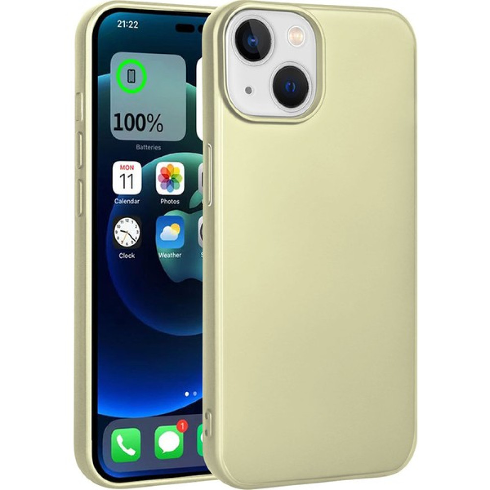 SBY Teknoloji iPhone 15 Plus Uyumlu Kılıf Premier Ultra Esnek Silikon Kapak - Gold Cep Telefonu Kılıfı Fiyatı