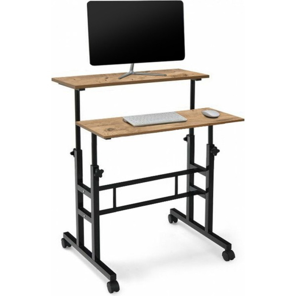 SC Dizayn Yükseklik Ayarlı Bilgisayar/laptop ve Çalışma Masası - Çam 80X40 (Tekerli) - 80 x 60 cm - Atlantik Çam Çalışma Masası Fiyatı