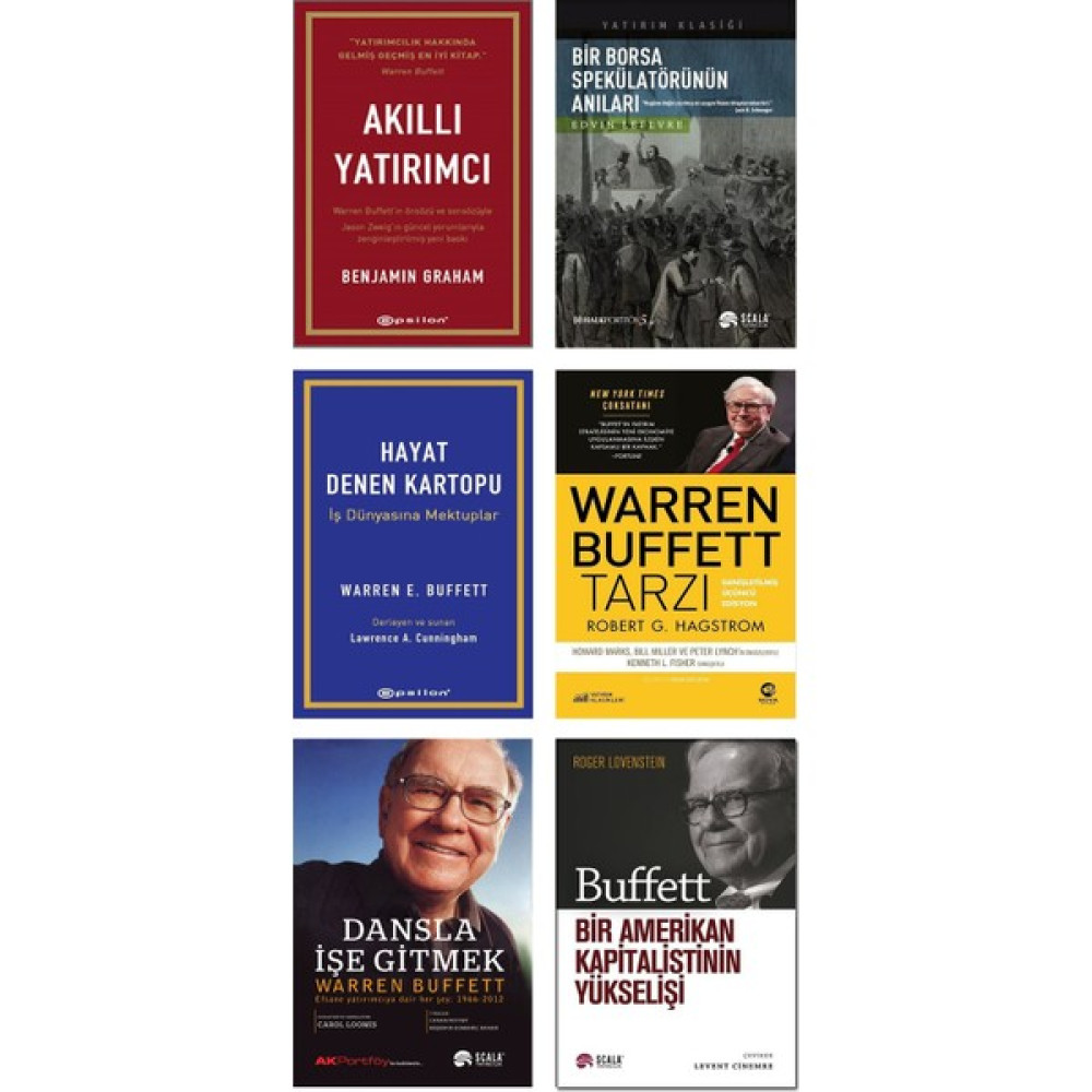 Scala Yayıncılık Akıllı Yatırımcı + Bir Borsa Spekülatörünün Anıları + Hayat Denen Kartopu + Warren Buffett Tarzı + Dansla Işe Gitmek + Bir Amerika... Ekonomi Pazarlama Kitapları Fiyatı