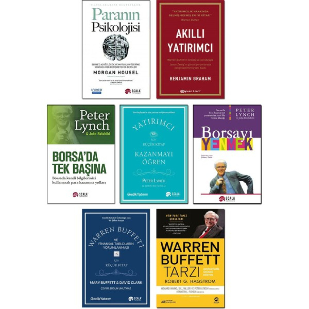 Scala Yayıncılık - Paranın Psikolojisi + Akıllı Yatırımcı + Borsa'da Tek Başına + Kazanmayı Öğren + Borsayı Yenmek + Warren Buffett Ve Finansal Tab... Muhasebe Finans Kitapları Fiyatı
