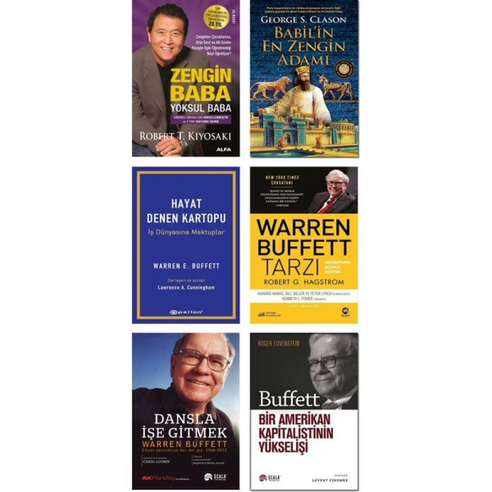 Scala Yayıncılık Zengin Baba Yoksul Baba + Babil’in En Zengin Adamı + Hayat Denen Kartopu + Warren Buffett Tarzı + Dansla Işe Gitmek + Bir Amerikan... Ekonomi Pazarlama Kitapları Fiyatı