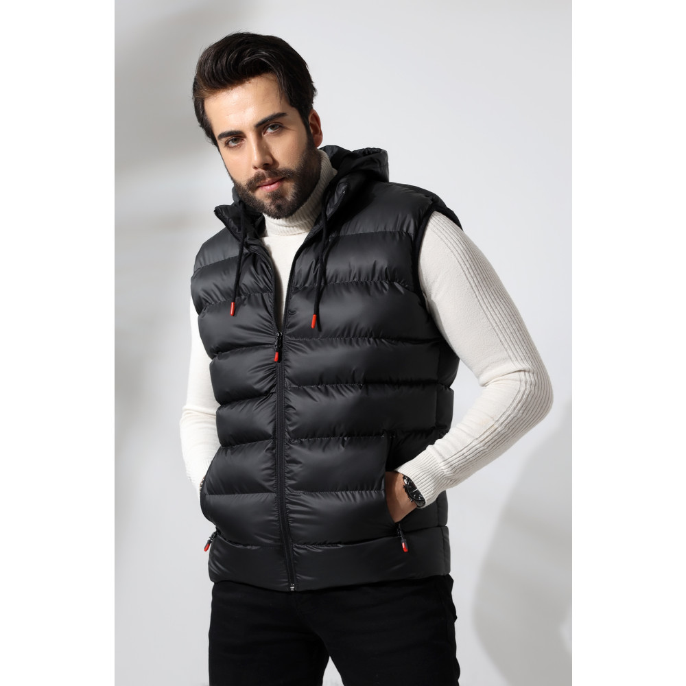 Scanty Su ve rüzgar geçirmez çıkarılabilir kapişonlu erkek şişme yelek 2XL Beden Yelek (Outdoor) Fiyatı