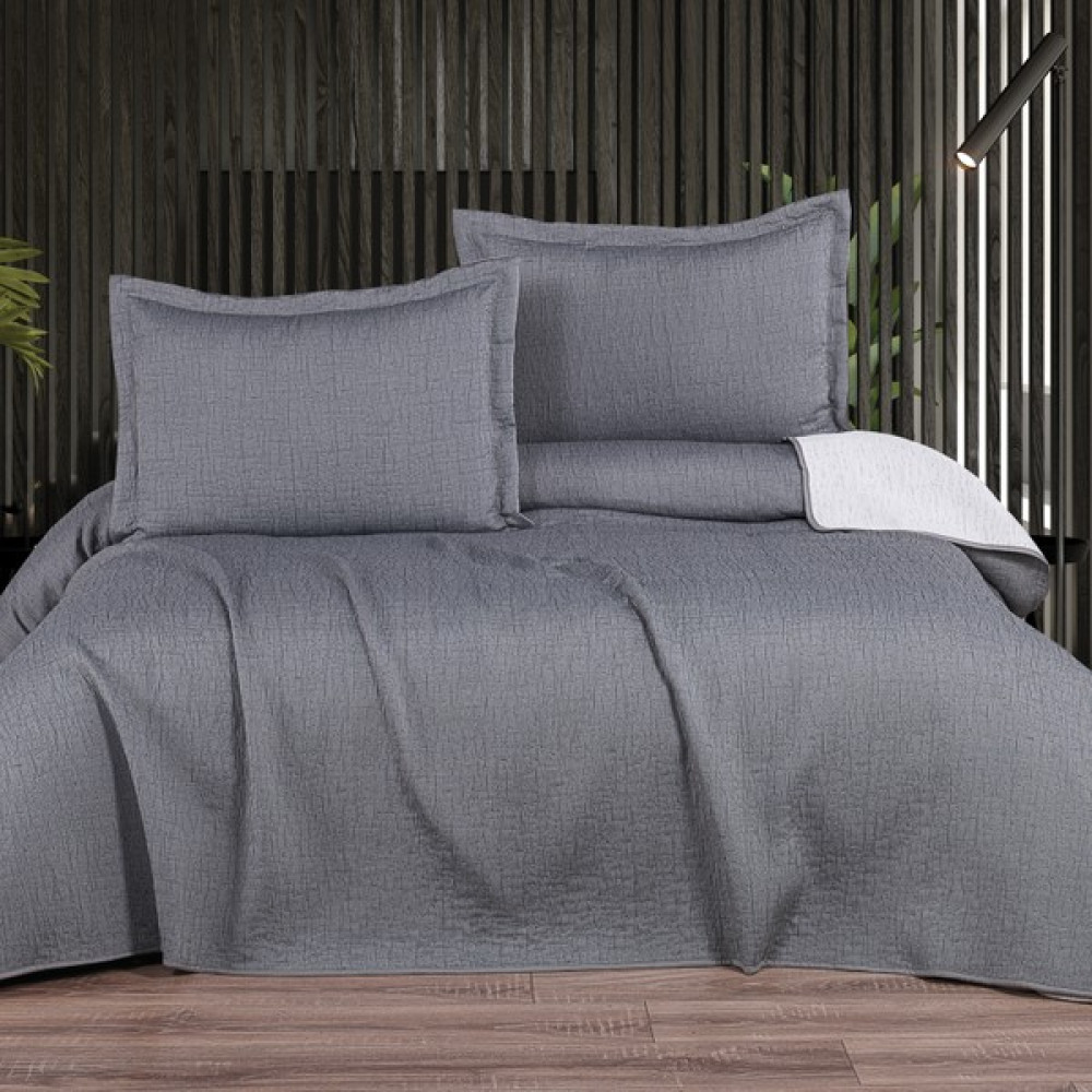 Schafer Basic Çift Kişilik Yatak Örtüsü Seti - Gri - 230 x 250 cm Yatak Örtüsü Fiyatı