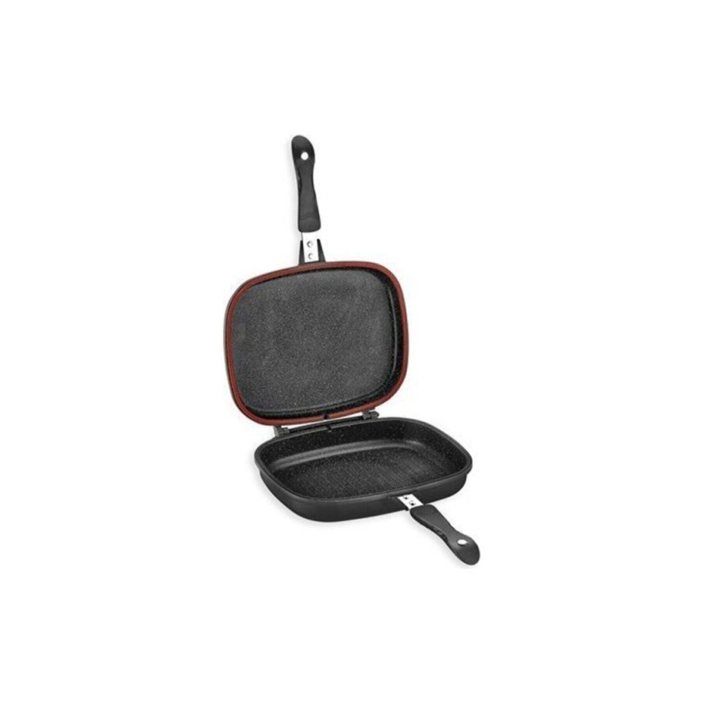 Schafer Kare Double Grıll Pan 34 cm Kare Çift Taraflı Tava 2 Parça Siyah Elektrikli Izgara-Barbeküler Fiyatı