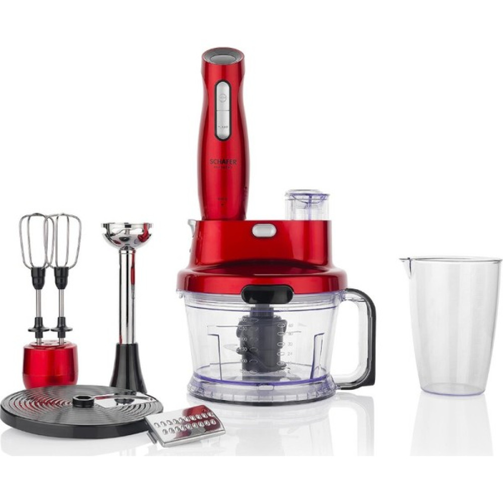 Schafer Meister Multi Blender Seti 17 Parça - Kırmızı Blenderler Fiyatı