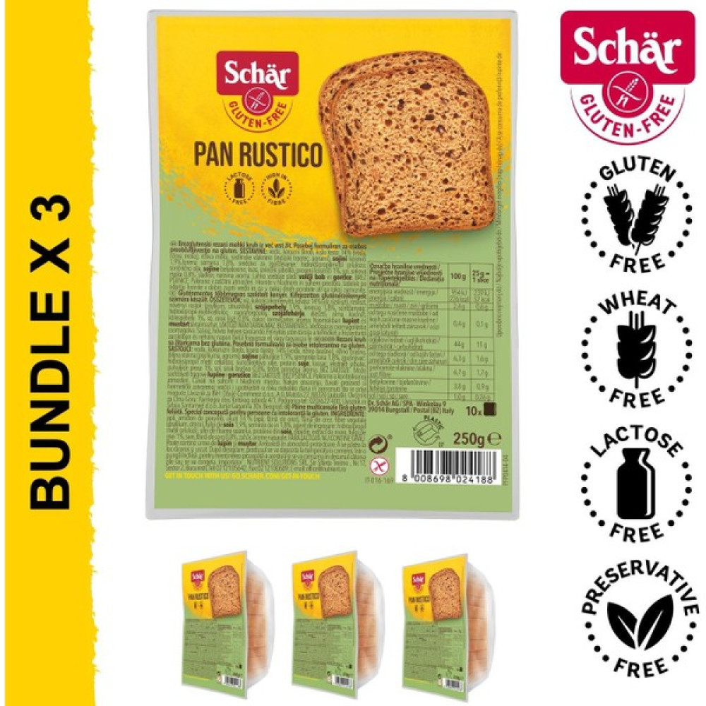 Schar Pan Rustico Glutensiz Lifli Ekmek 250 gr 3 Adet - 1,5 kg Oto Boyaları Fiyatı