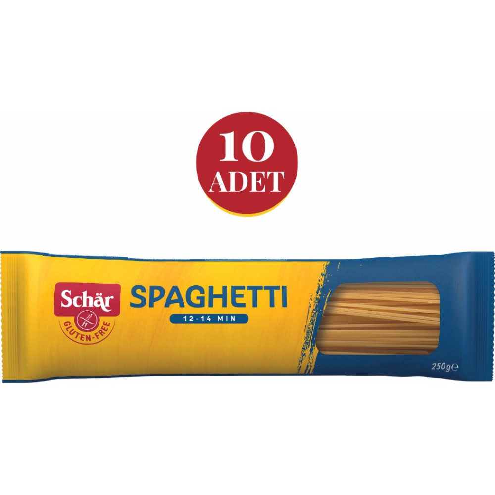 Schar Spagetti Glutensiz Spagetti Makarna 250 GR (10 ADET) Makarnalar Fiyatı
