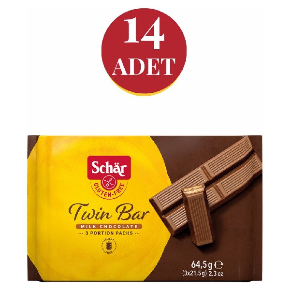 Schar Twin Bar Glutensiz Çiftli Çikolata Bar (14 Adet) - 64 gr Oto Boyaları Fiyatı